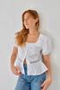 Mind Traveler Roma Short Sleeve Blouse - White - Thumbnail 6