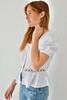 Mind Traveler Roma Short Sleeve Blouse - White - Thumbnail 7