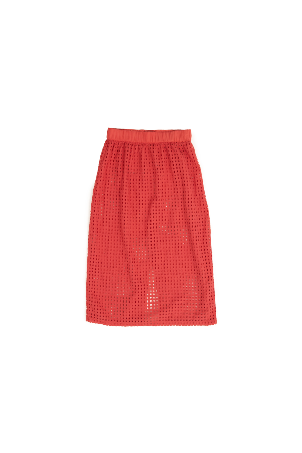 LWN Digi Skirt Grid Broidery Cotton