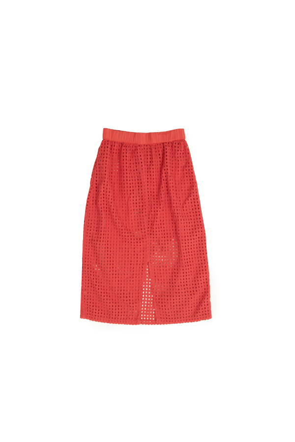 LWN Digi Skirt Grid Broidery Cotton