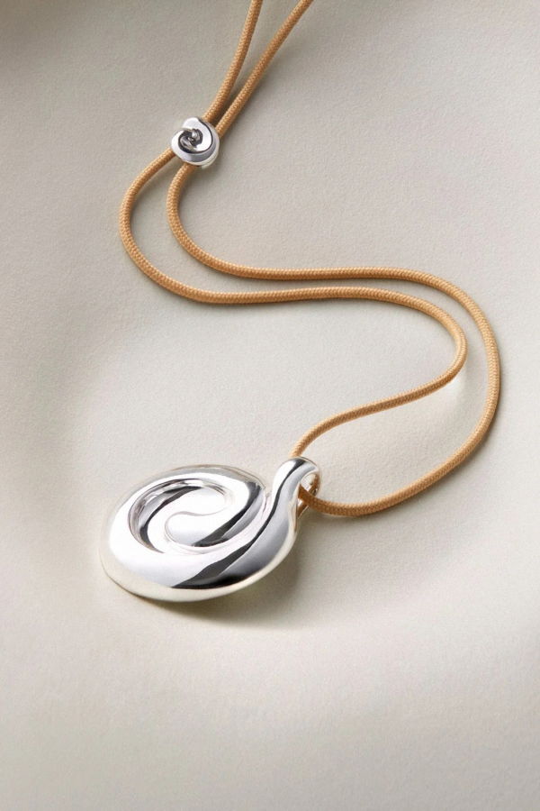 Jenny Bird Nico Mirror Pendant Rope Necklace