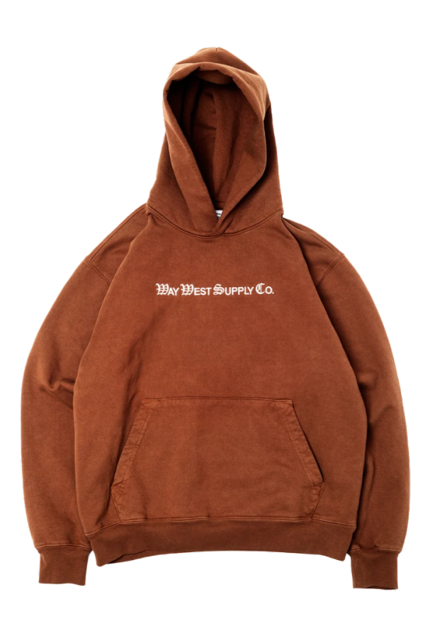Way West Supply Co Horsepower Hoodie - Rust Brown