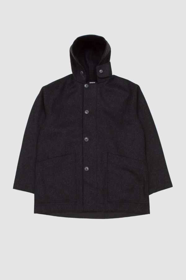 Arpenteur Kabig Unlined Wool Melton Coat