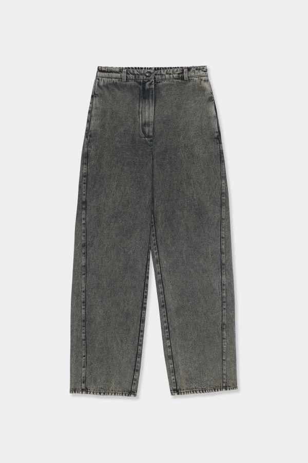 Cordera Washed Denim Straight Pants