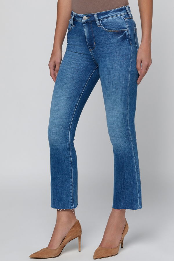 L'Agence Kendra H/R Crop Flare Jean - Salinas