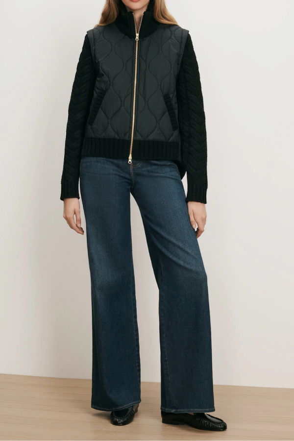 Veronica Beard Patra Mixed Media Jacket - Black