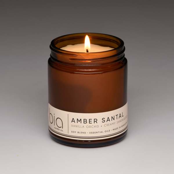 Bia Candle Co Amber Santal Soy Blend Candle - Amber, Sandalwood & Vanilla Orchid