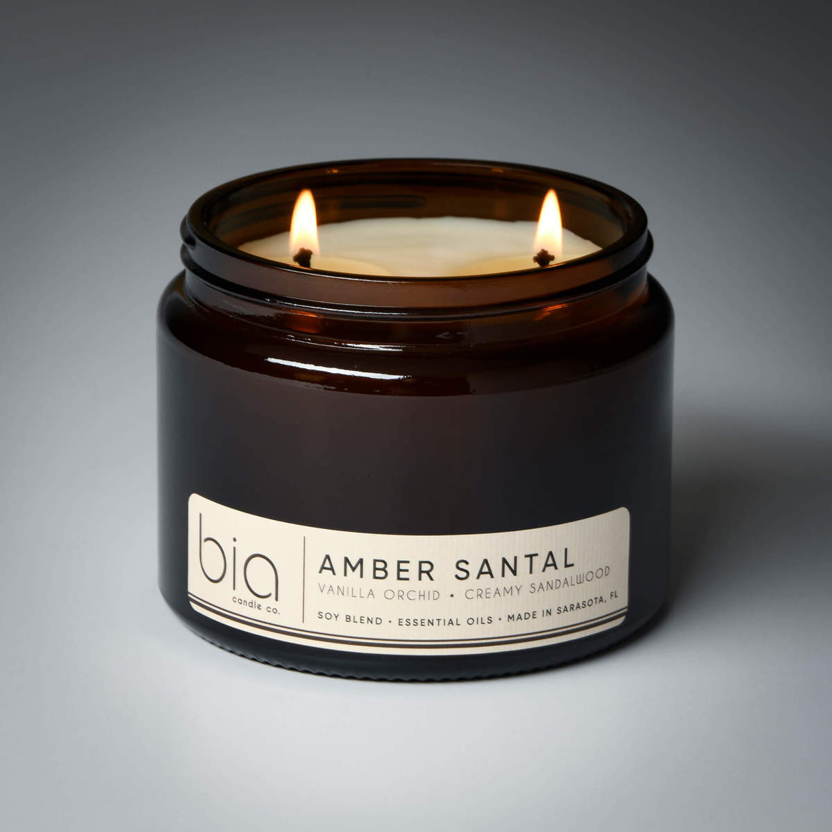 Bia Candle Co Amber Santal Soy Blend Candle - Amber, Sandalwood & Vanilla Orchid - Image 8 of 34