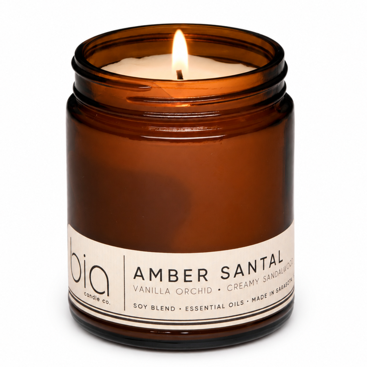 Bia Candle Co Amber Santal Soy Blend Candle - Amber, Sandalwood & Vanilla Orchid - Image 10 of 34