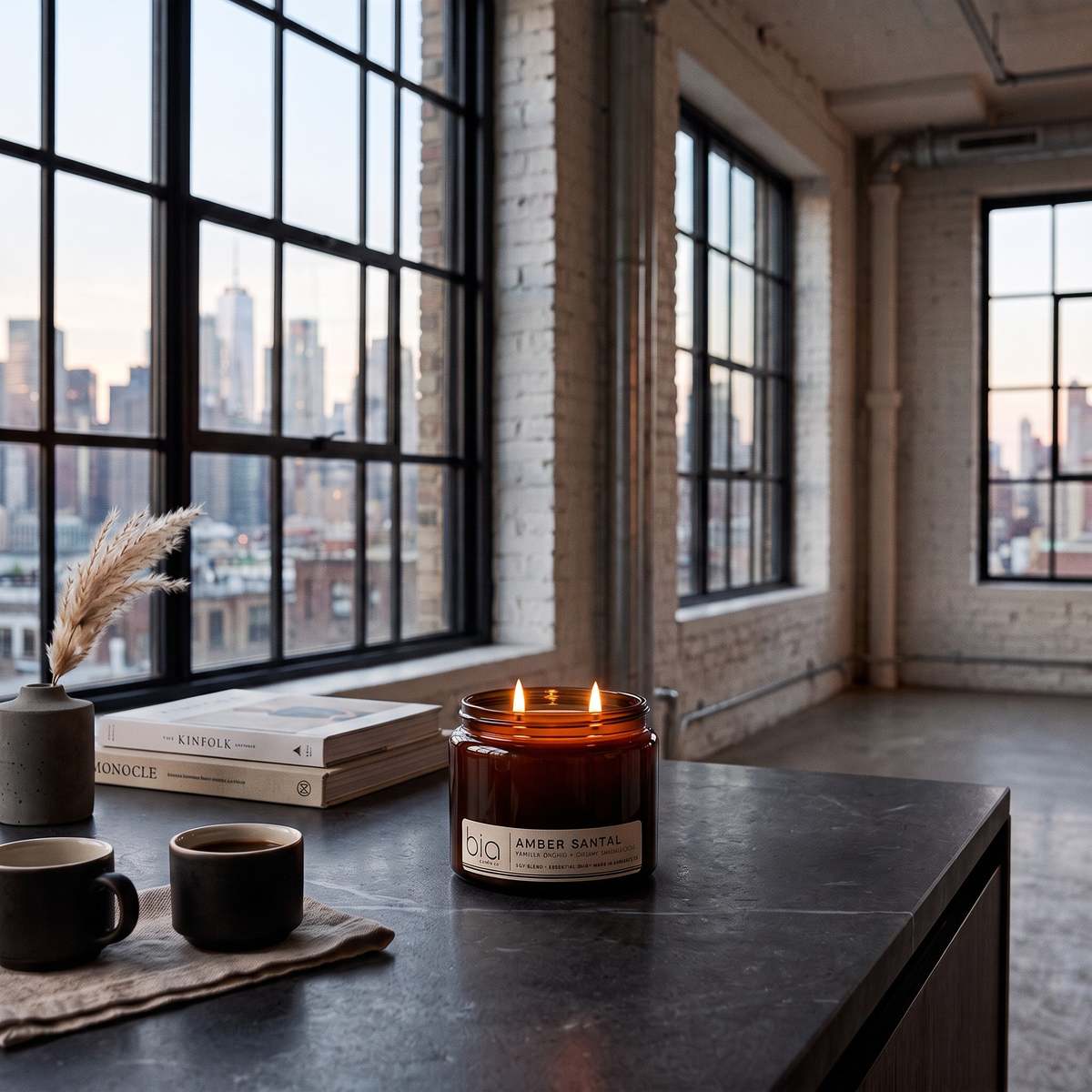 Bia Candle Co Amber Santal Soy Blend Candle - Amber, Sandalwood & Vanilla Orchid - Image 15 of 34