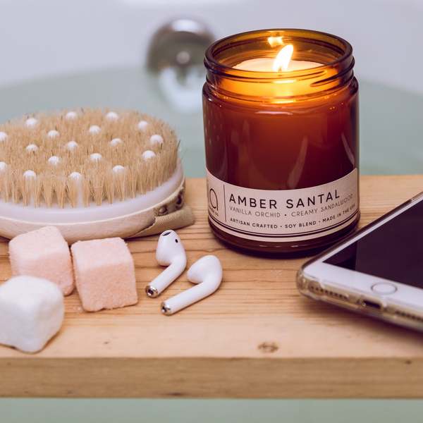 Bia Candle Co Amber Santal Soy Blend Candle - Amber, Sandalwood & Vanilla Orchid