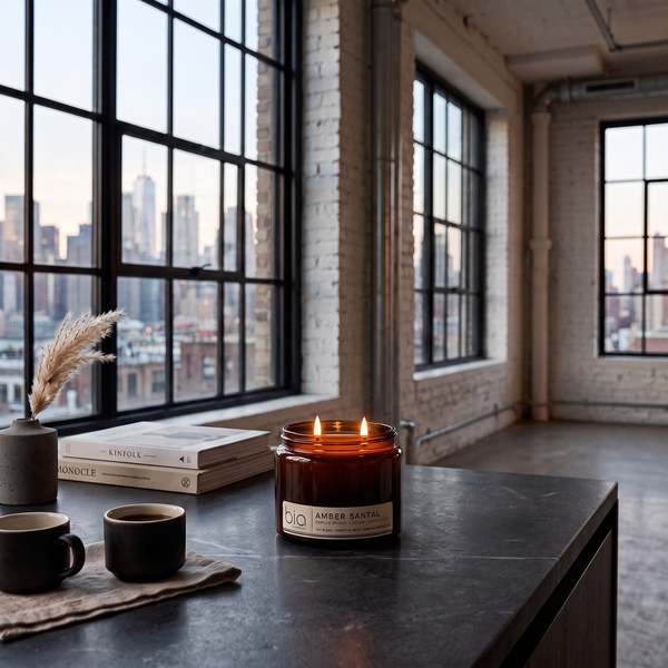 Bia Candle Co Amber Santal Soy Blend Candle - Amber, Sandalwood & Vanilla Orchid