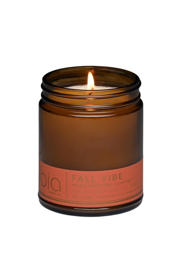 Bia Candle Co Fall Vibe Functional Fragrance Soy Blend Candle - Spiced Fruit, Cedarwood & Vanilla