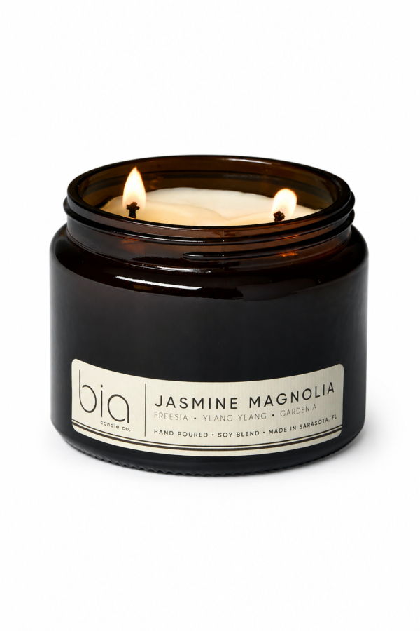 Bia Candle Co Jasmine Magnolia Soy Blend Candle - Gardenia, Ylang Ylang & Musk