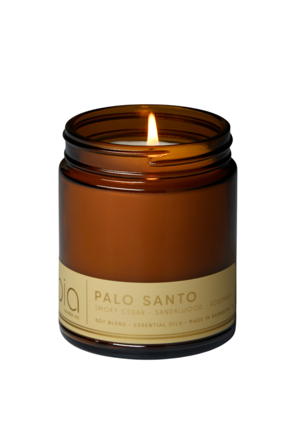 Bia Candle Co Palo Santo Soy Blend Candle Cedarwood, Incense & Sandalwood