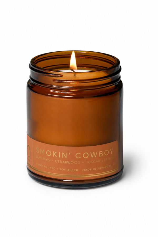 Bia Candle Co Smokin' Cowboy Soy Blend Candle - Tuscan Leather & Sandalwood