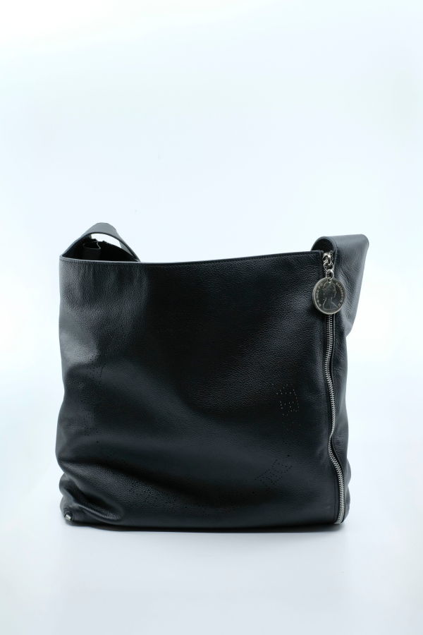 SIX 95 Leather Expanding Bag With Perforation