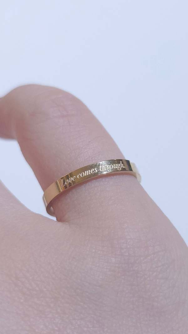 MATTER MATTERS Love Comes Through Gold Ring