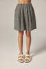 amente Gingham Easy Shorts - Black/Natural - Thumbnail 1