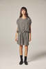 amente Gingham Easy Shorts - Black/Natural - Thumbnail 3