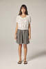 amente Gingham Easy Shorts - Black/Natural - Thumbnail 4