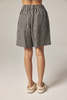 amente Gingham Easy Shorts - Black/Natural - Thumbnail 7