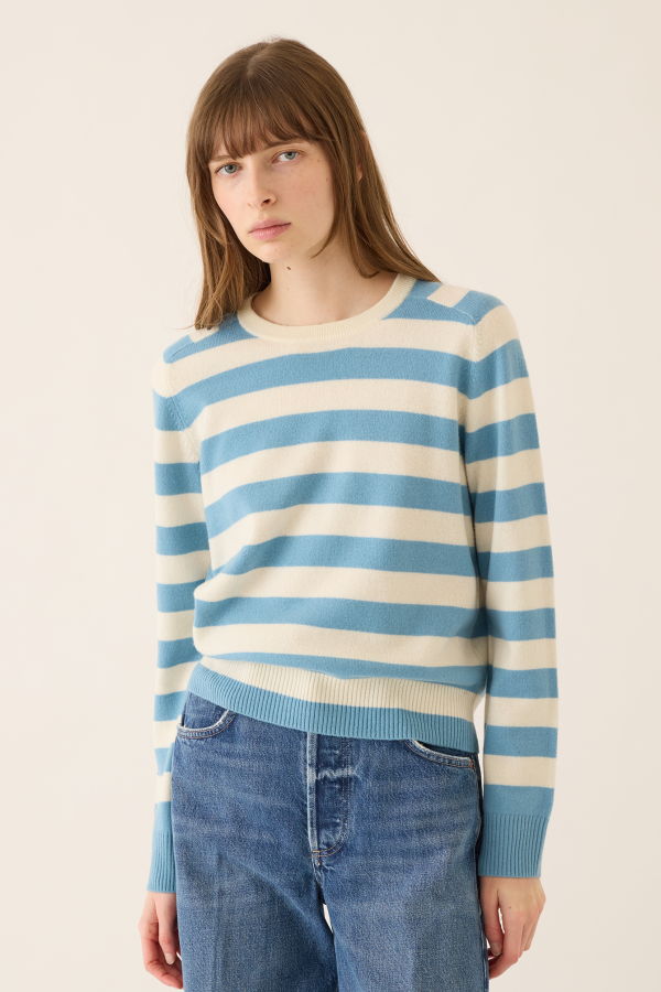 DEMYLEE Sally Stripe Cashmere Sweater