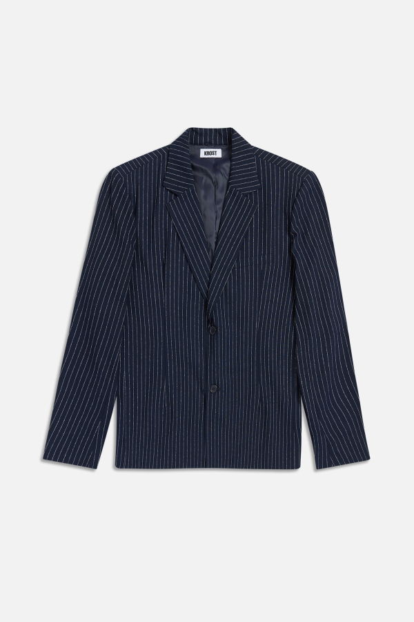 KROST Double-Button Pinstripe Blazer