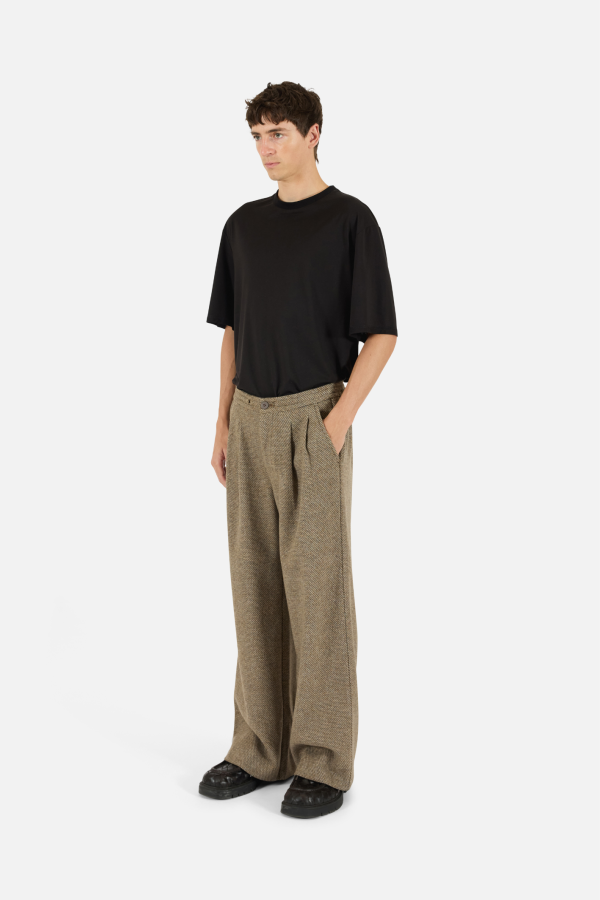 KROST Eco Half-Elastic Chevron Pant - Bronze Brown