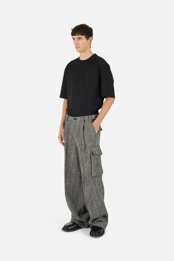KROST Eco Herringbone Cargo Pant - Black
