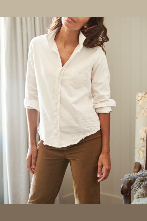 Frank & Eileen Barry Tailored Button-Up Shirt - Vintage White