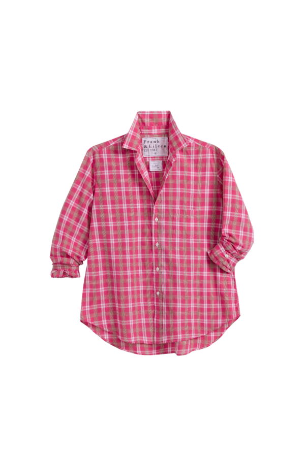 Frank & Eileen Eileen Relaxed Button-Up Shirt - Pink Plaid