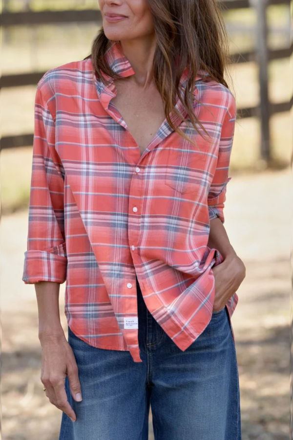 Frank & Eileen Eileen Relaxed Button-Up Shirt - Vintage Red Plaid Flannel