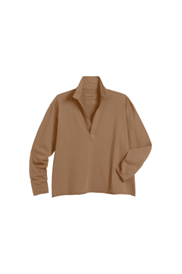 Frank & Eileen Patrick Popover Henley Top - Chai
