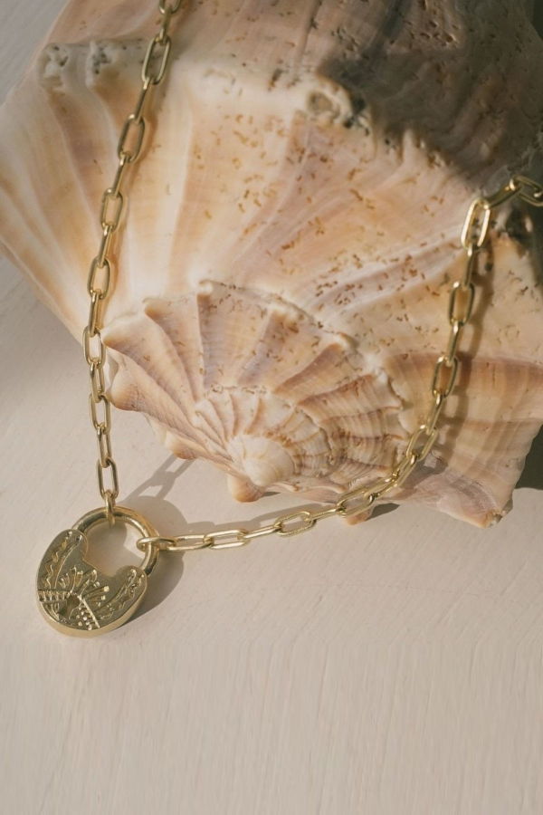 Satomi Studio Gembok Pendant (Flowers) Necklace