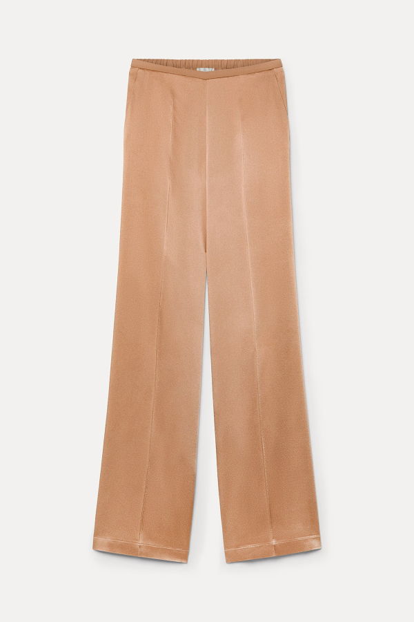 Forte Forte Shining Envers Satin High Waist Flat Front Pants