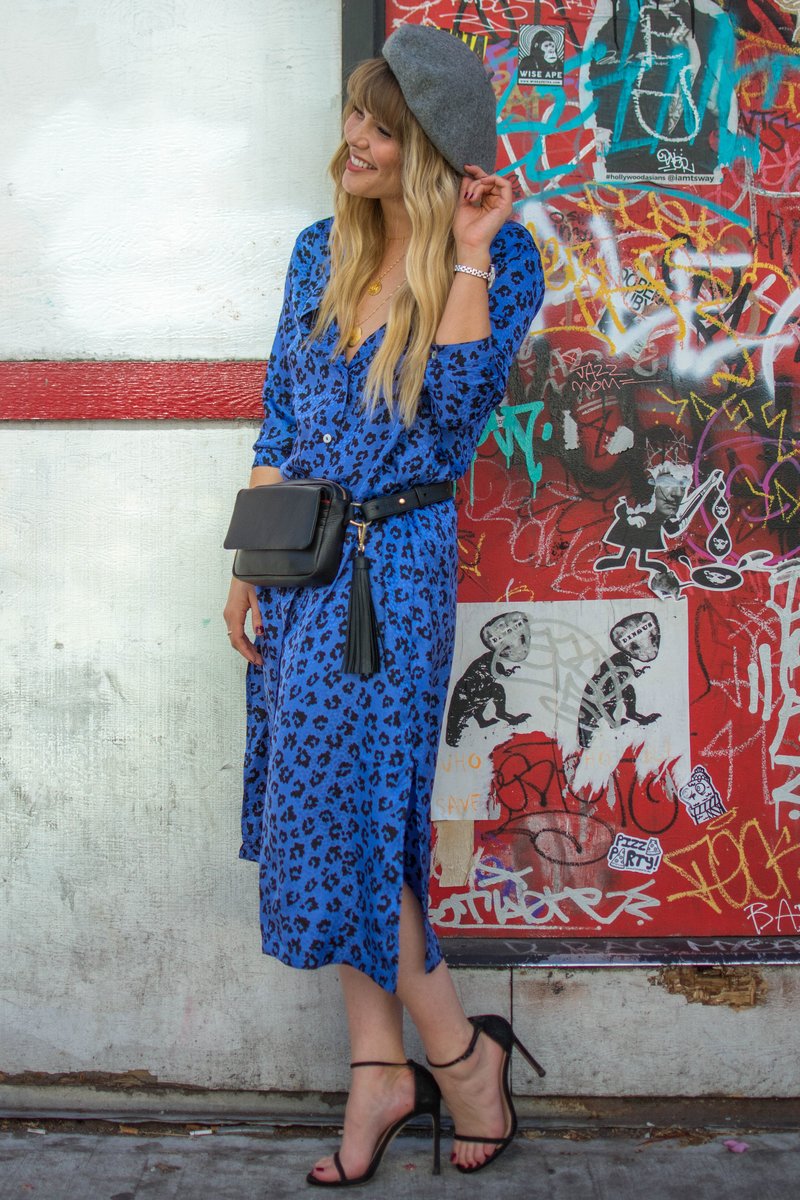 h&m blue maternity dress Blue Denim Leopard Dress – Skylar & Company Boutique