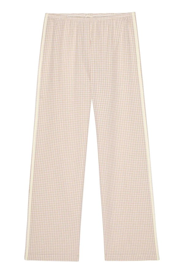 Donni. The Cotton Gingham Stripe Cropped Pant