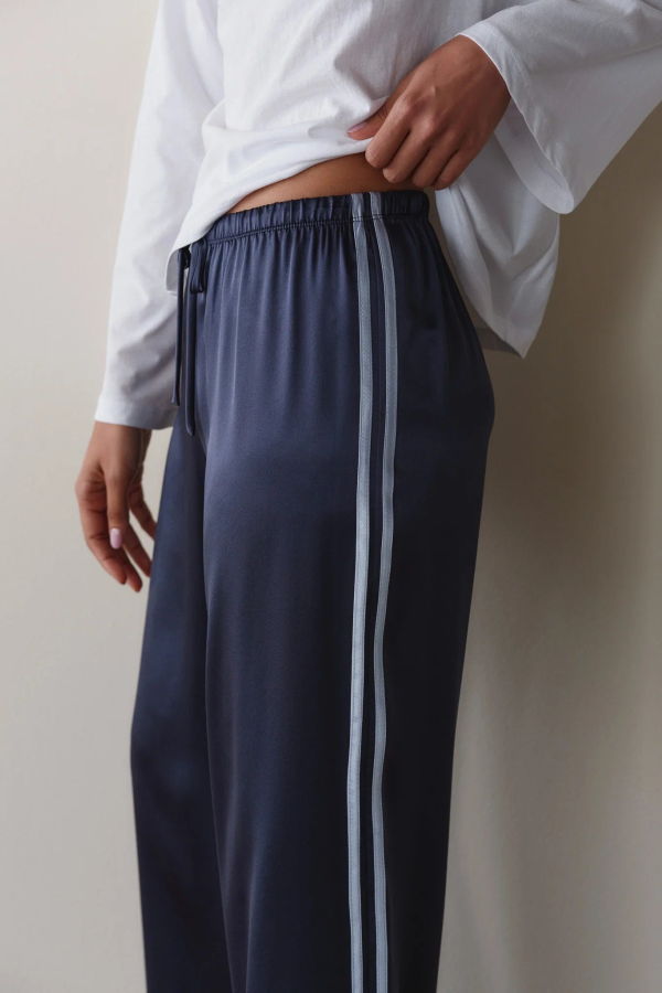 Donni. The Silk Stripe Crop Pant