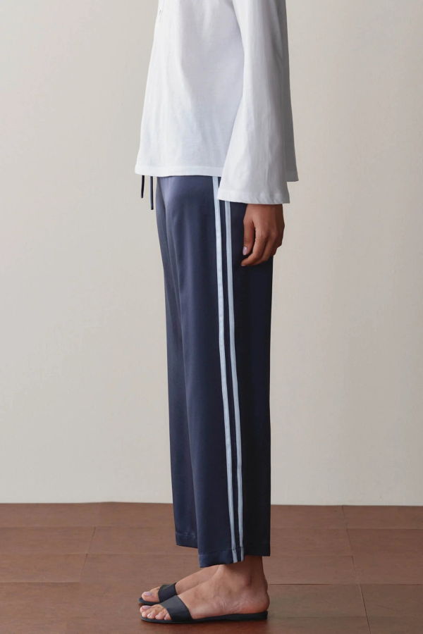 Donni. The Silk Stripe Crop Pant