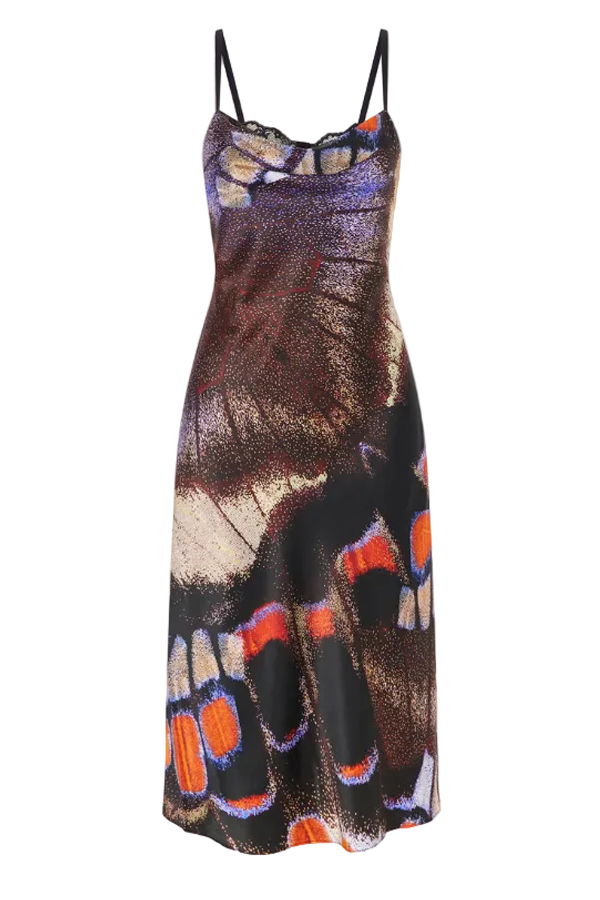 Staud Evangeline Silk Midi Dress