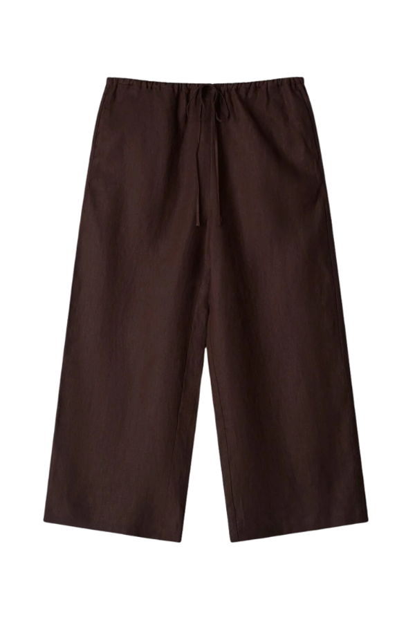 Staud Mateo Linen Cropped Pant
