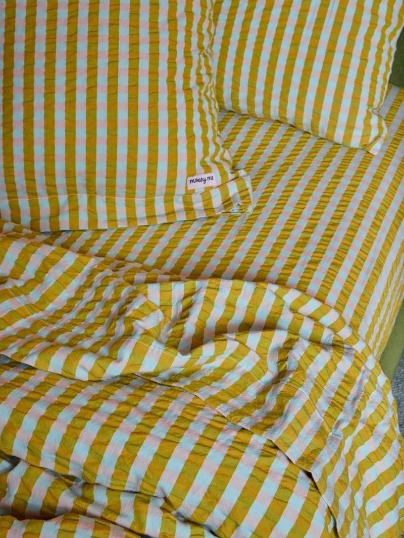 Mosey Me Pink Quartz Seersucker Quilt Cover