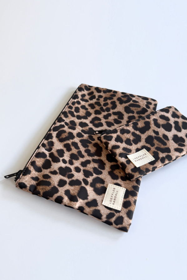 Loeffler Randall Tracy Pouch Set - Brushed Leopard