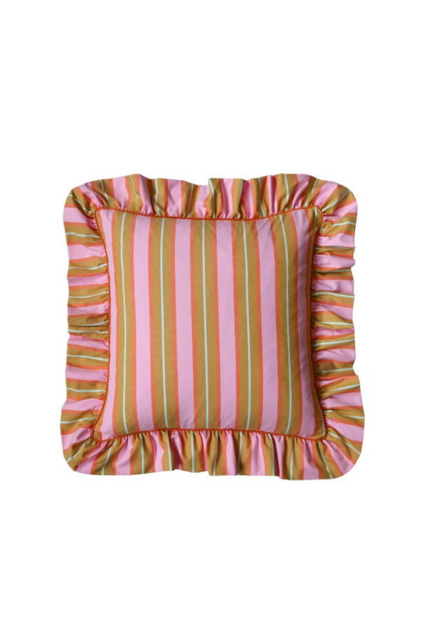Mosey Me Sunrise Stripe Ruffle Cushion