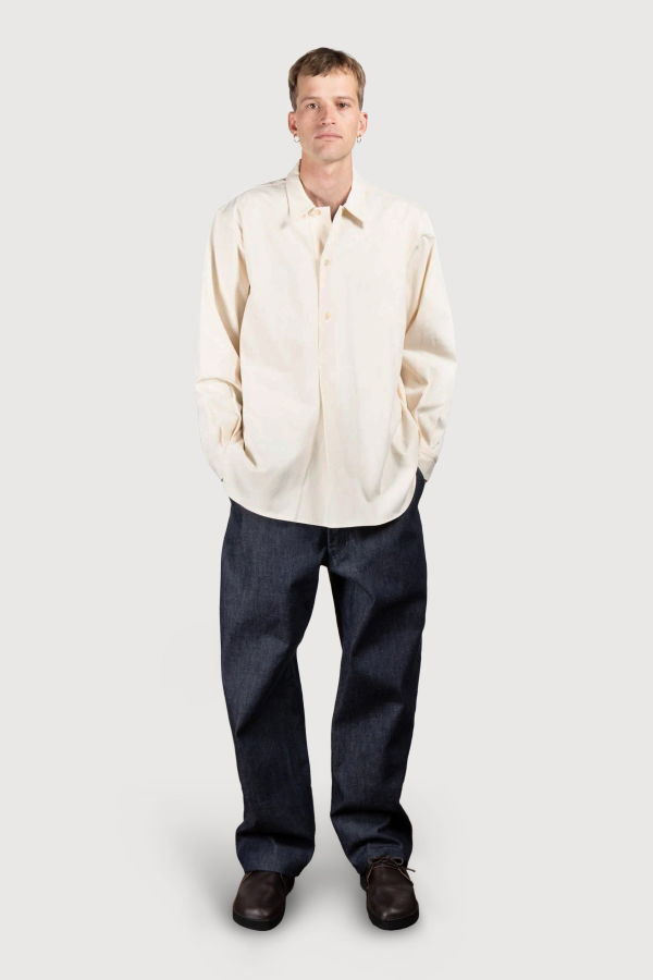 MAN-TLE Pullover Shirt - Unbleached Tricotine