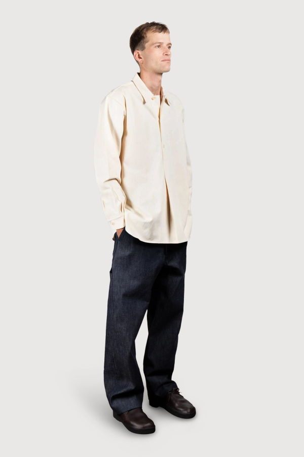 MAN-TLE Pullover Shirt - Unbleached Tricotine