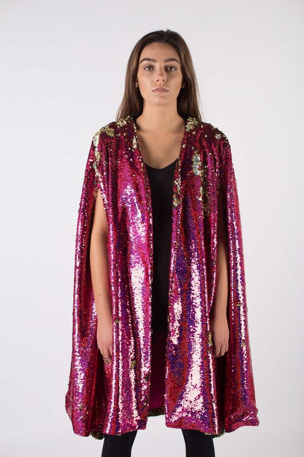 long sequin cape