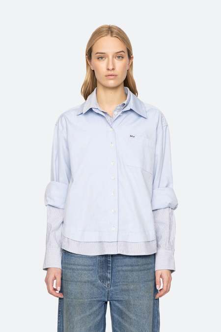 Sea NY Casey Hand Smocked Tie Front Top | Garmentory