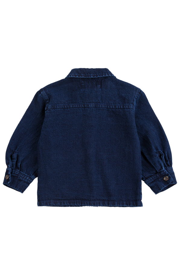KIDS Bobo Choses Baby Denim Shirt With Booo Bo Choses Tag Midnight Blue